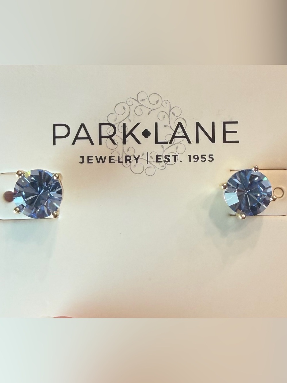 Park Lane Light Blue Faceted Crystal Stud Earrings - Impression Collection